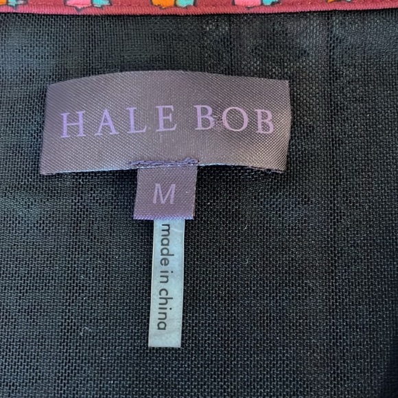 Hale Bob patterned v-neck elbow sleeve mini dress M - Picture 5 of 7